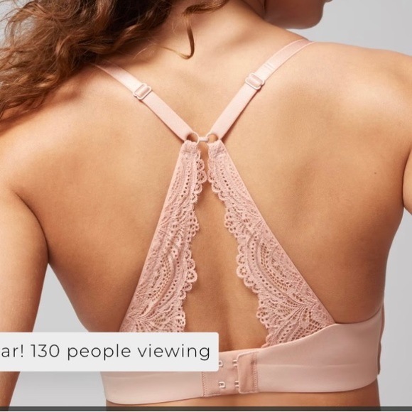 Soma Embliss Luxe Lace Back Wireless Bra 38DD - Picture 3 of 10